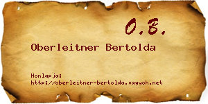 Oberleitner Bertolda névjegykártya
